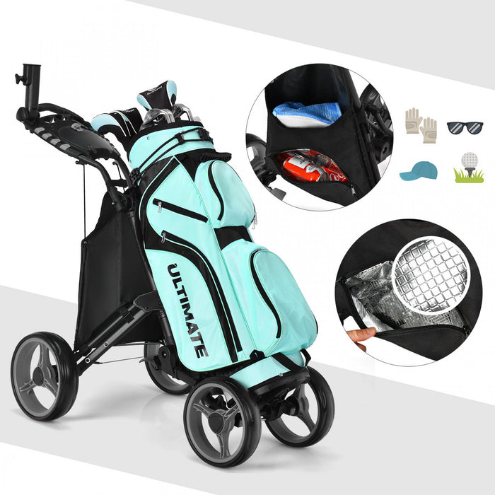 Chariot De Golf 4 Roues Goplus