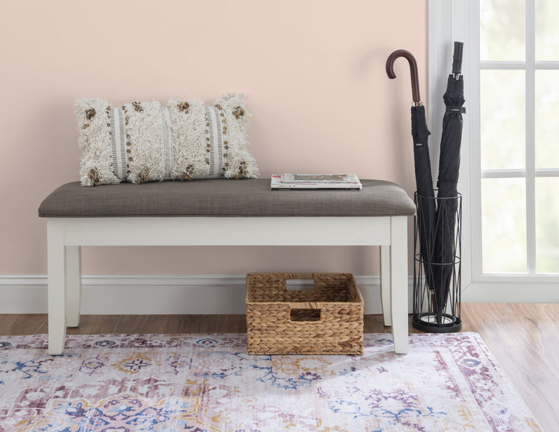 Banc de salle à manger Jane en tissu avec rangement - taupe