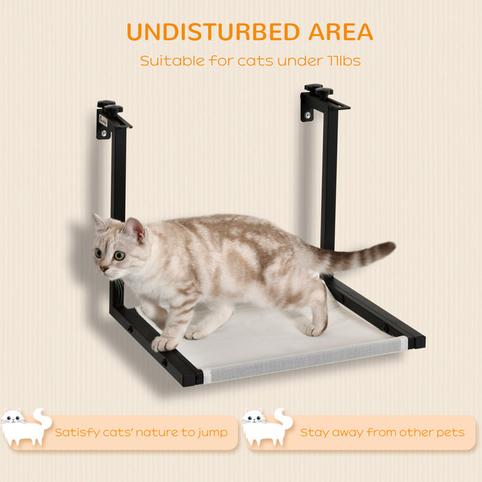 Pawhut Etagere Chat Radiateur Hamac Radiateur Chat Etagere Suspendue Murale Pour Chat Avec Coussin Amovible Cadre En Acier Convient Au Chat Moins De 4,5 Kg