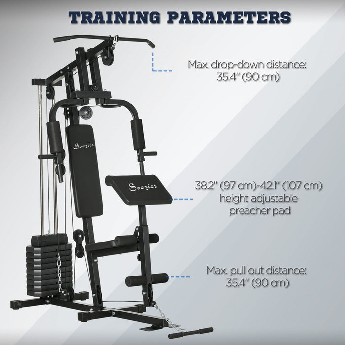 Soozier Machine De Gymnastique A Domicile Soozier Avec Pile De Poids De 99 Lb