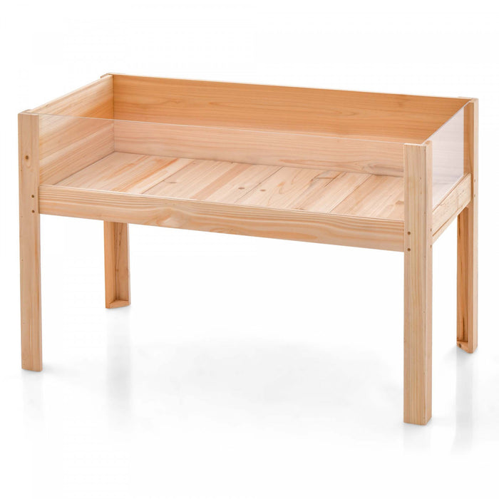 Costway A Souleve Le Lit De Jardin En Bois 31 \"terrarium De Plante De Boite De Plante Elevee Avec Trous De Drain
