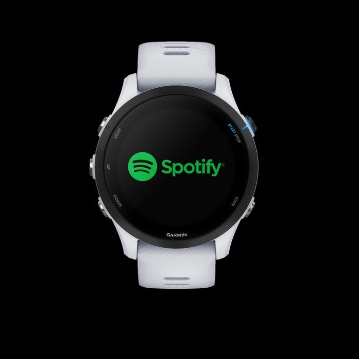 Garmin Forerunner® 255 Music Gps Montre Intelligente - Suivi De La Sante Avec Une Autonomie De Batterie De 14 Jours - Pierre Blanche