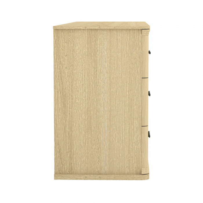 Commode traditionnelle Clifford en chene naturel (6 tiroirs)