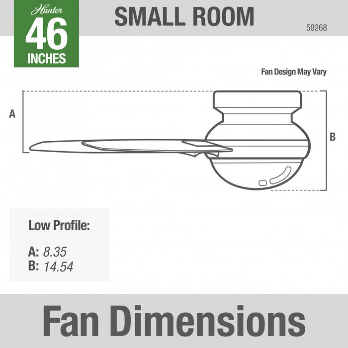 Ventilateur de plafond à profil bas Anslee avec luminaire - Bronze