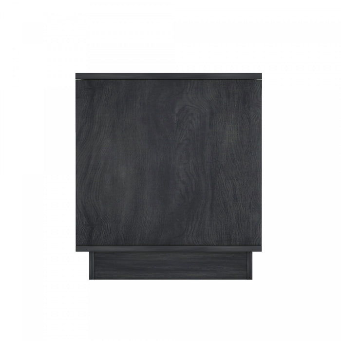 Table de nuit moderne Horizon 56 cm en gris charbon (2 tiroirs)