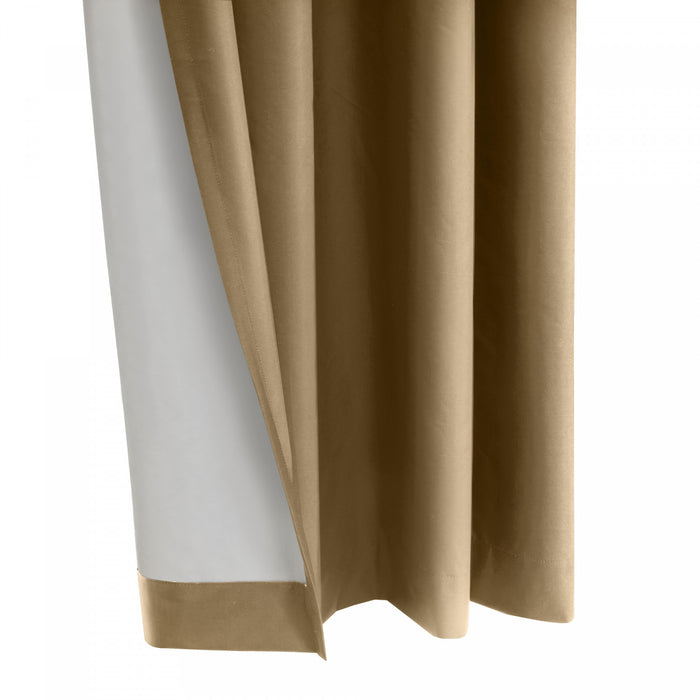 Panneau de rideau coupe-lumière à œillets Alpin sable de Thermaplus - 52 x 108