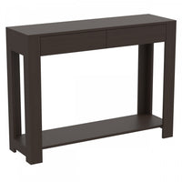 Console de 40 po avec 2 tiroirs et tablette - cappuccino