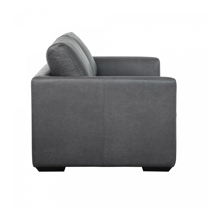 Canape Loveseat Contemporain Cleo Rembourre en Etain