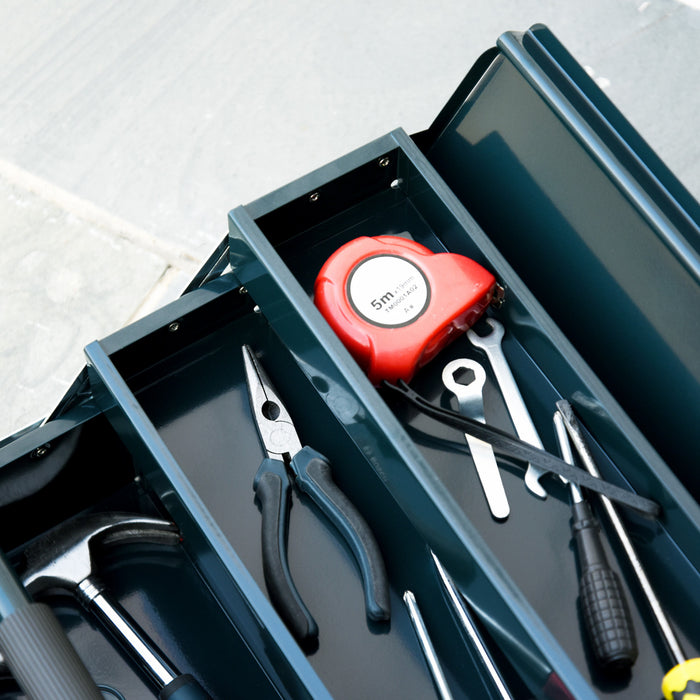 Durhand Boite A Outils Portable En Metal A 5 Plateaux