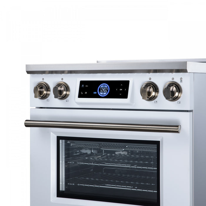 Cuisiniere a induction Forno Maximus 30 pouces, blanc, 4,32 pi³ - FFSIN0968-30WHT