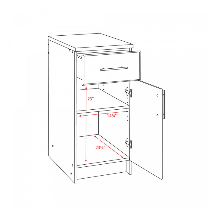 Armoire de plancher Elite de 16 po - blanche