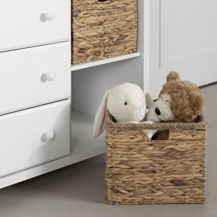 Cotton Candy Commode 3 Tiroirs Avec Paniers De Rangement - Blanc Solide