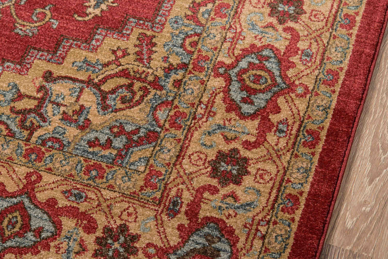 Tapis Traditionnel Elara 9'3\" x 12'6\" en Rouge