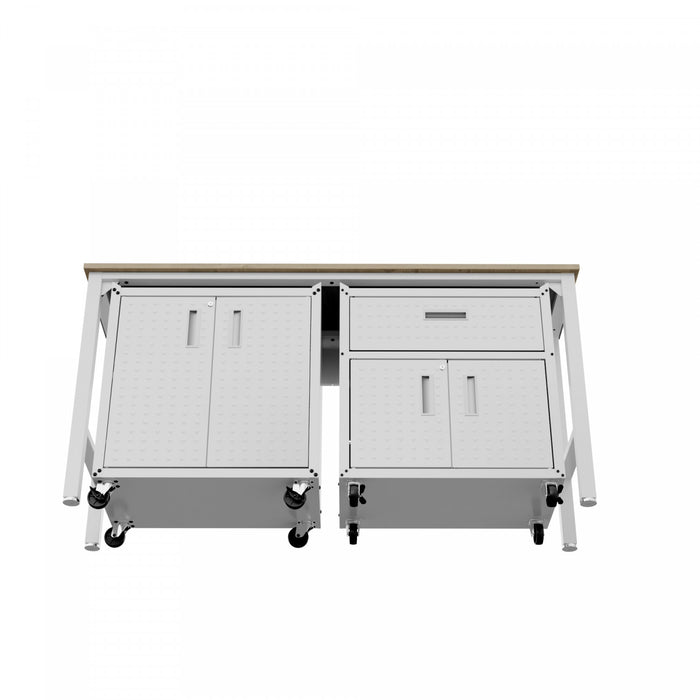 Ensemble de garage moderne Fortress 3 pieces en blanc