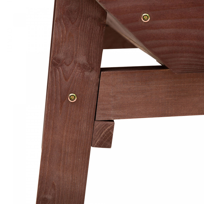 Outsunny Jardiniere Sur Pieds Potager Sureleve Tissu Non-tisse Inclus Bois Massif Sapin Rouge Fonce