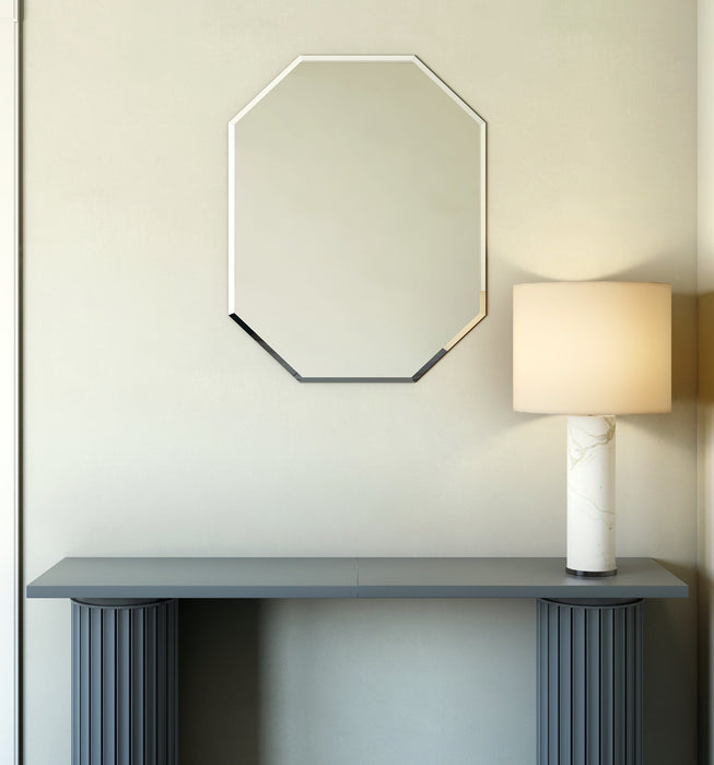 Forge Miroir Octogonal Sans Cadre de 22 Pouces Chrome