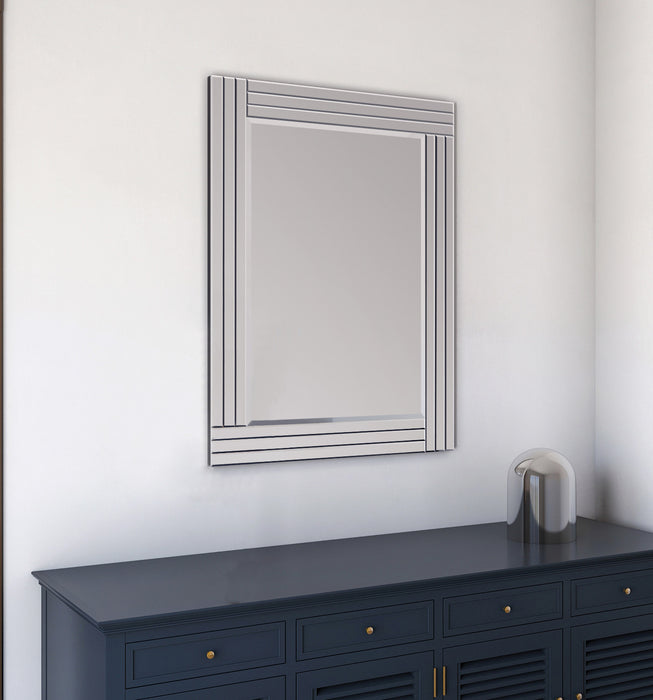 Foundry Miroir Rectangulaire Tout en Verre de 30 Pouces Chrome