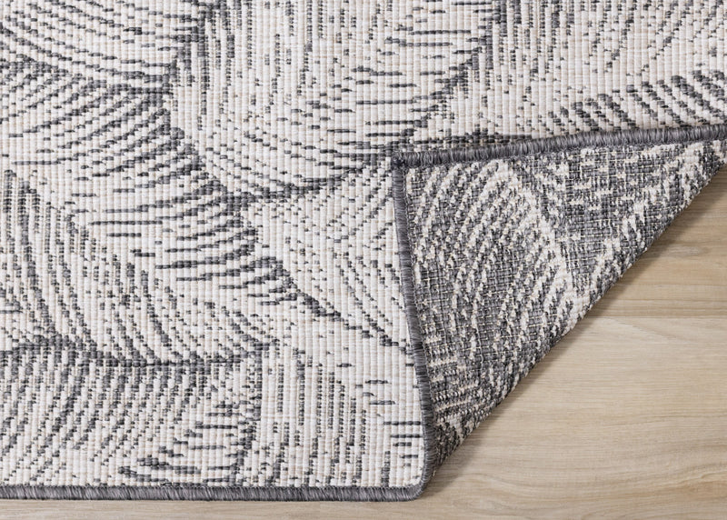 Carpette Brooke à motif de feuilles pour l'extérieur - 7 pi 10 po x 11 pi 2 po