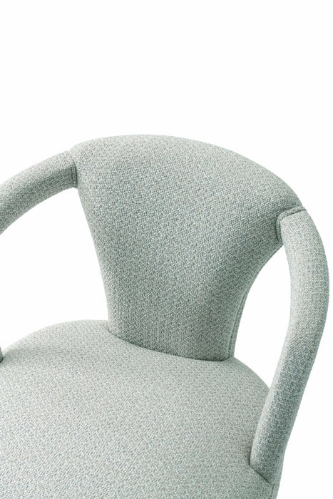 Ensemble de salle a manger chic industriel moderne Hathaway et Palmer 5 pieces, finition Poussiere d’or et Naturel