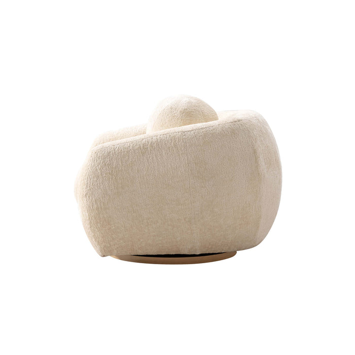 Ensemble de canape 3 pieces Tribeca style mid-century modern en creme