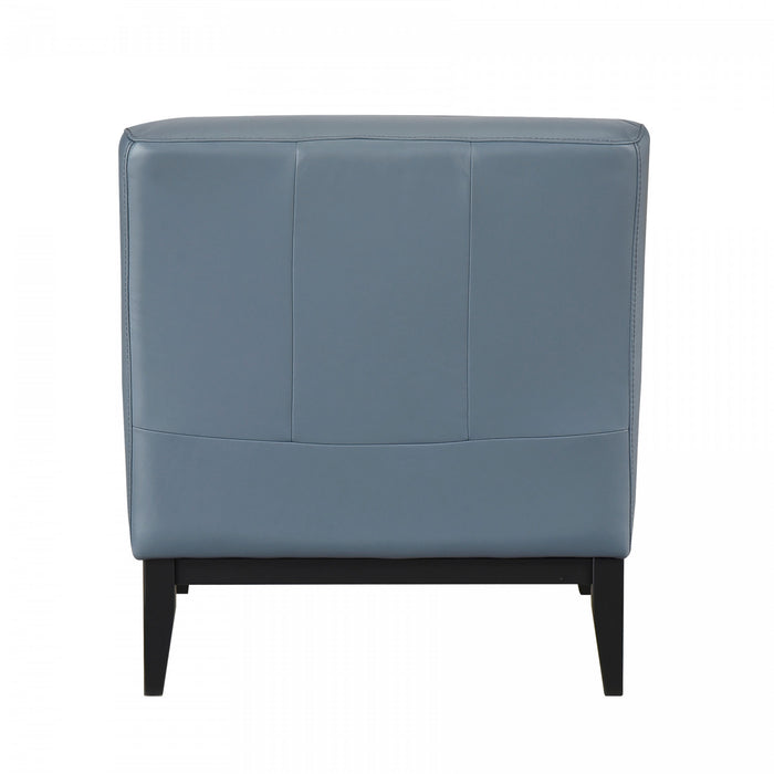 Fauteuil D'appoint Murdock En Cuir Bleu
