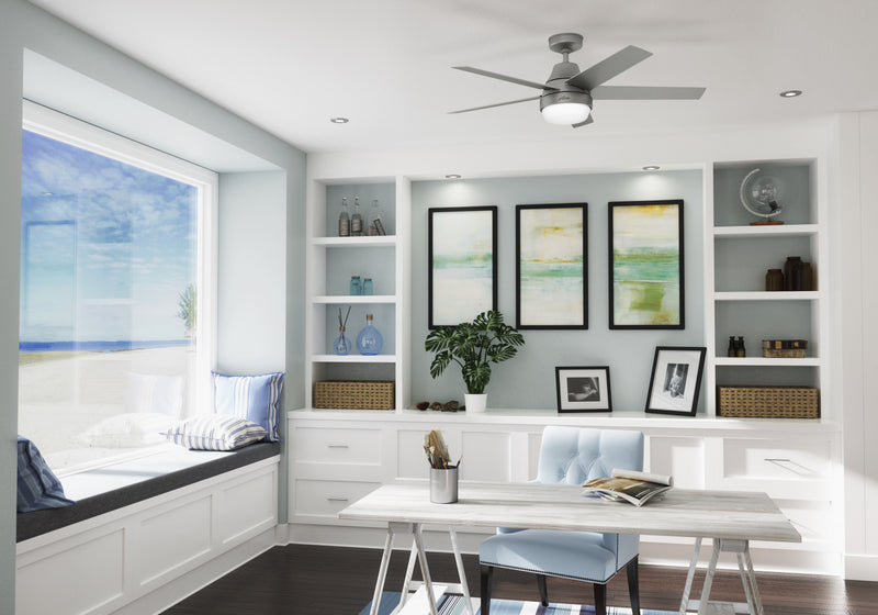 Ventilateur de plafond Aerodyne avec luminaire - Gris