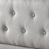 Kellen Upholstered Platform Bed with Headboard in Light Grey - Queen Size | Kellen lit plateforme rembourré avec tête de lit gris pâle - Grand