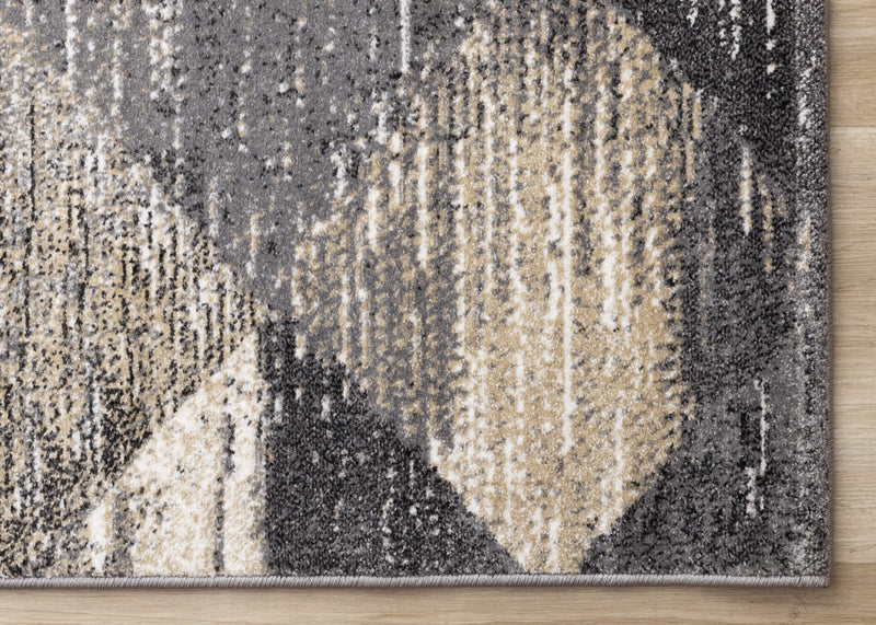 Tapis Dayton a motif de losanges vieillis, 5'3\" x 7'7\"