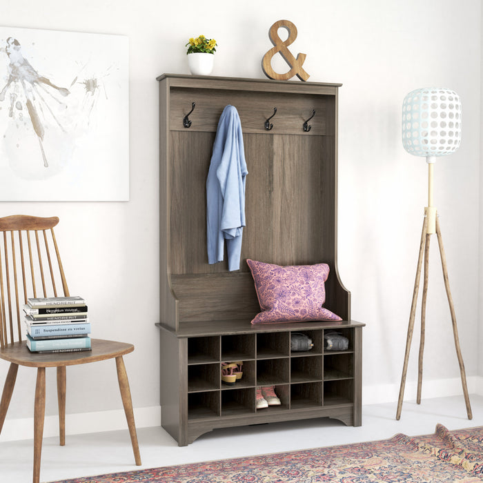 Portemanteau avec rangement pour chaussures - gris délavé