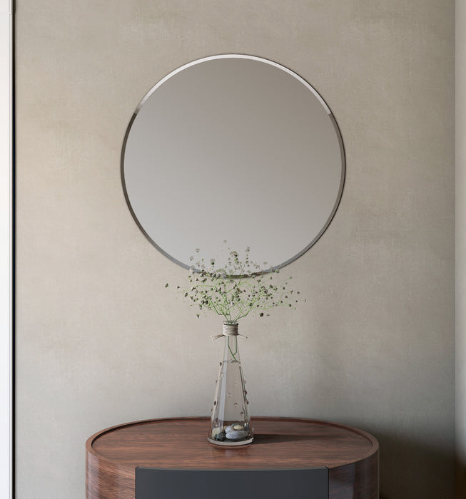 Lathe Miroir Rond Sans Cadre de 30 Pouces Chrome