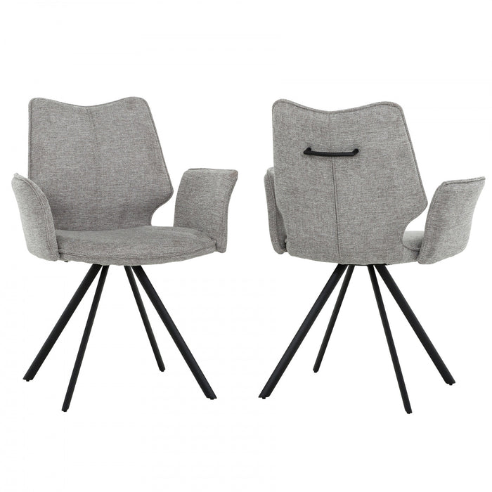 Ensemble de salle a manger extensible Bram 7 pieces (71 a 94 po de largeur) avec 6 chaises rembourrees