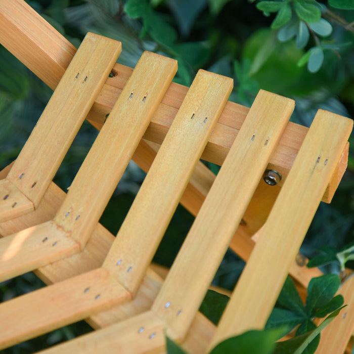 Support De Plante Sureleve Rustique A 3 Niveaux En Bois Outsunny Avec Etageres A Lattes Presentoir Interieur Et Exterieur Organisateur De Pot De Plante 37,75 \"x 25,25\" X 24\"