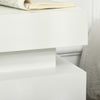 HOMCOM Nightstand, Side Table w/ LED Lights, for Bedroom