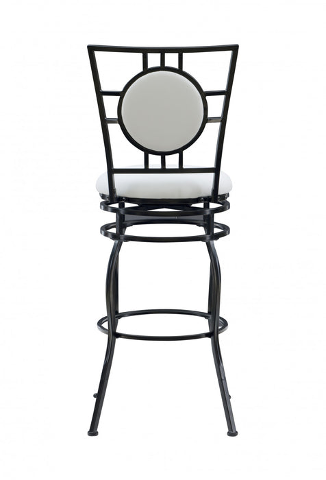 Tabouret bar Townsend en similicuir et avec pattes réglables - noir