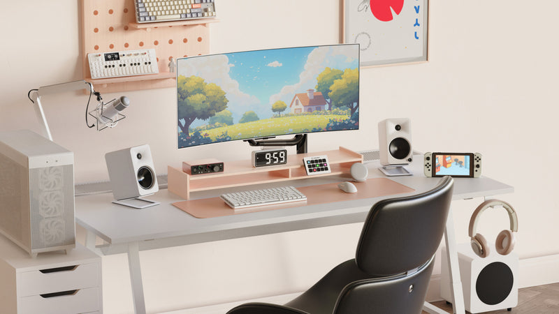 Supports d'enceintes de bureau inclines Kanto S4 pour enceintes de taille moyenne - paire, noir