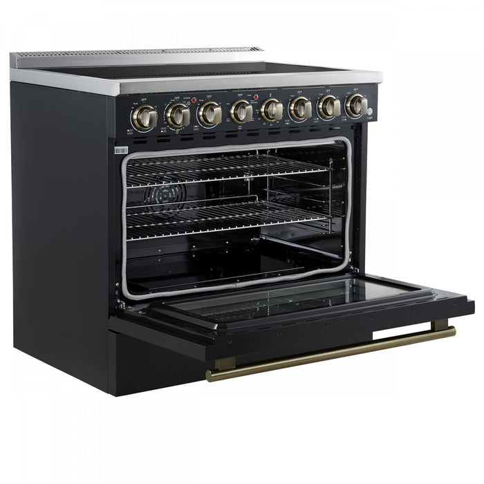 Cuisiniere electrique Paolo 36 pouces, noire, 5,44 pi³ - FFSEL6011-36BLK