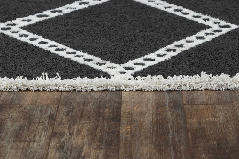 Tapis Contemporain Zelda 9'10\" x 12'10\" en Noir