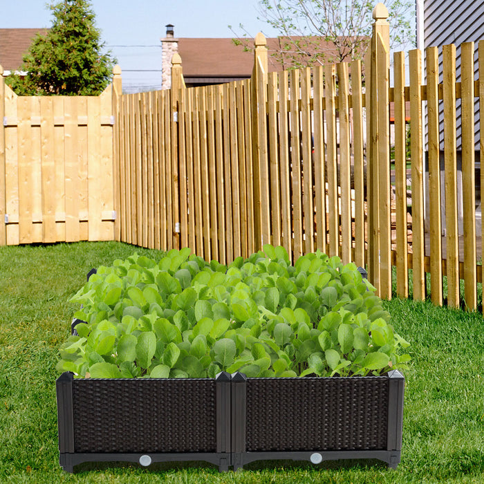 Lot De 4 Jardinieres Sur Pieds Costway