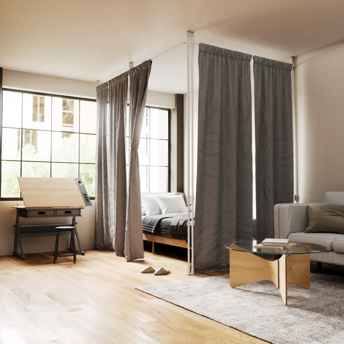  Tringle à rideaux et séparateur de pièce extensible Anywhere de Umbra blanc - 36 po à 66 po