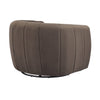 Vela Modern Velvet Swivel Club Chair with Tub Design, Black, Dark Brown | Vela Fauteuil Club Moderne en Velours Pivotant a Coque, Noir, Brun Fonce