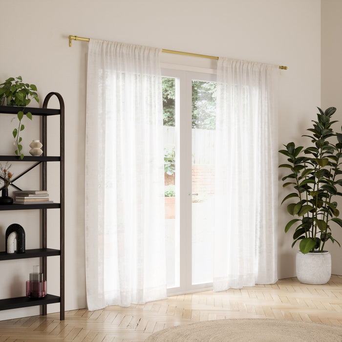  Tringle à rideaux extensible Cappa de Umbra dorée de 1 po - 66 po à 120 po