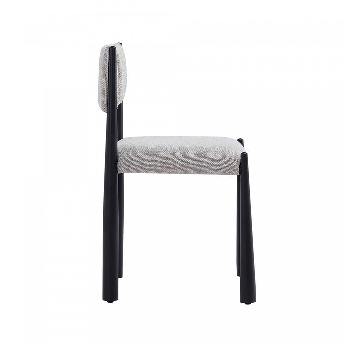 Chaise d’appoint en metal et boucle Lennor style milieu du siecle, couleur champagne – Lot de 2