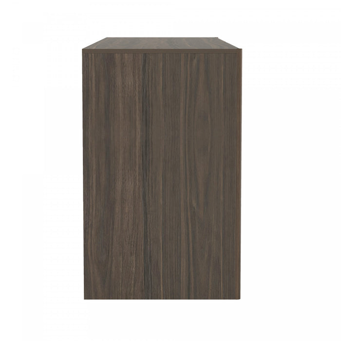 Commode moderne Linda 72\" en noyer brun (6 tiroirs)
