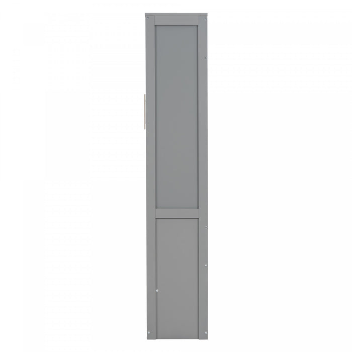 Lit Escamotable Double Jocelyn Gain De Place Avec Etageres, Gris