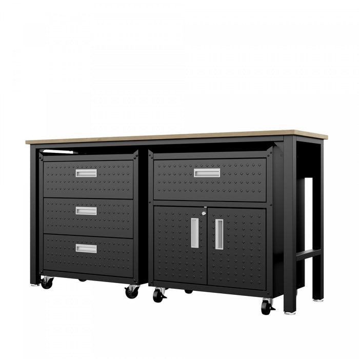 Ensemble de garage moderne Fortress 3 pieces en gris charbon