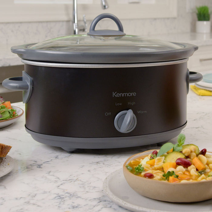 Mijoteuse Kenmore de 5 qt, facile a utilise, controle a cadran