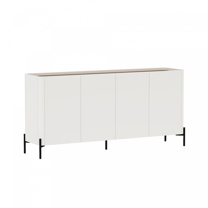 Buffet moderne Abbey 67\" en erable et blanc casse
