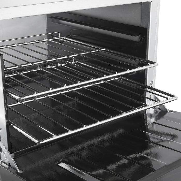 Cuisiniere a gaz Commerciale en acier inoxydable de 24 po, 4 bruleurs, 120 000 BTU – FCMGR0093-24