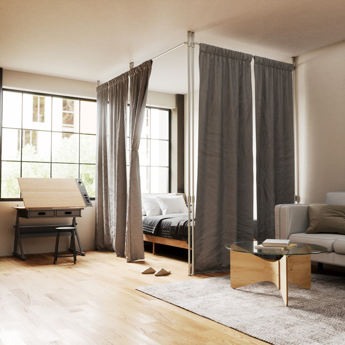  Tringle à rideaux et séparateur de pièce extensible Anywhere de Umbra nickel métallique - 36 po à 66 po