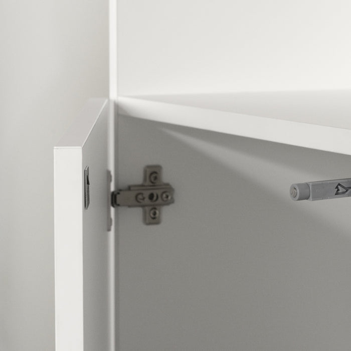 Liora Bibliotheque Etroite 5 Tablettes - Blanc Solide
